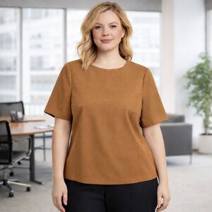 NWT Judith & Charles top women 12 mustard wool office corporategirlie profession